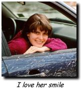 Deb and a very dirty car